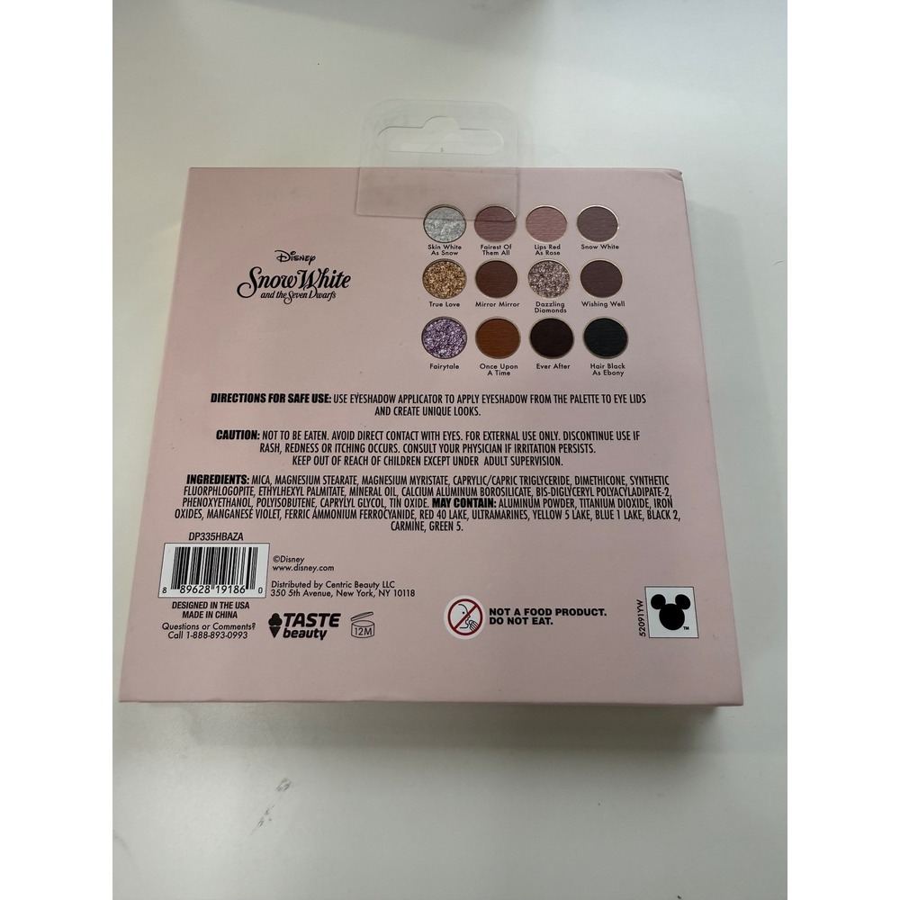 Disney Snow White Eyeshadow Palette Taste Beauty 12 Shades Mirror NIB - Picture 5 of 7